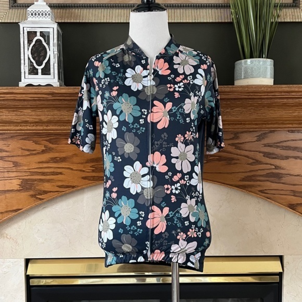 Weimostar Women’s Full Zip Floral‎ Cycling Jersey Sz. M NWOT